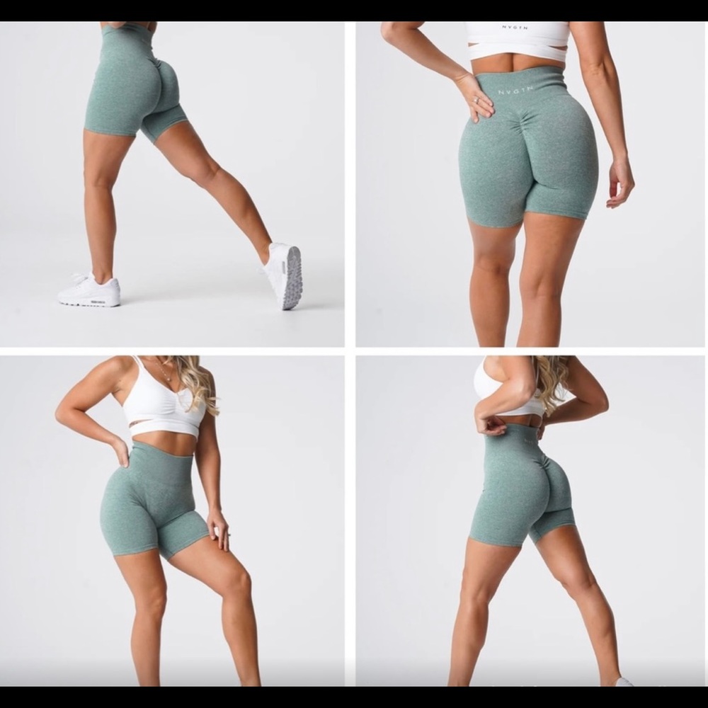 Sage green NVGTN scrunch shorts! Size small, like new!